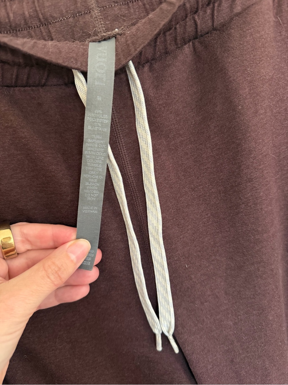 Vuori Chocolate Brown Drawstring Joggers - Picture 3 of 4